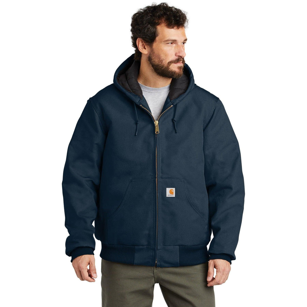 no-logo Carhartt Quilted-Flannel-Lined Duck Active Jacket-New-Carhartt-Thread Logic