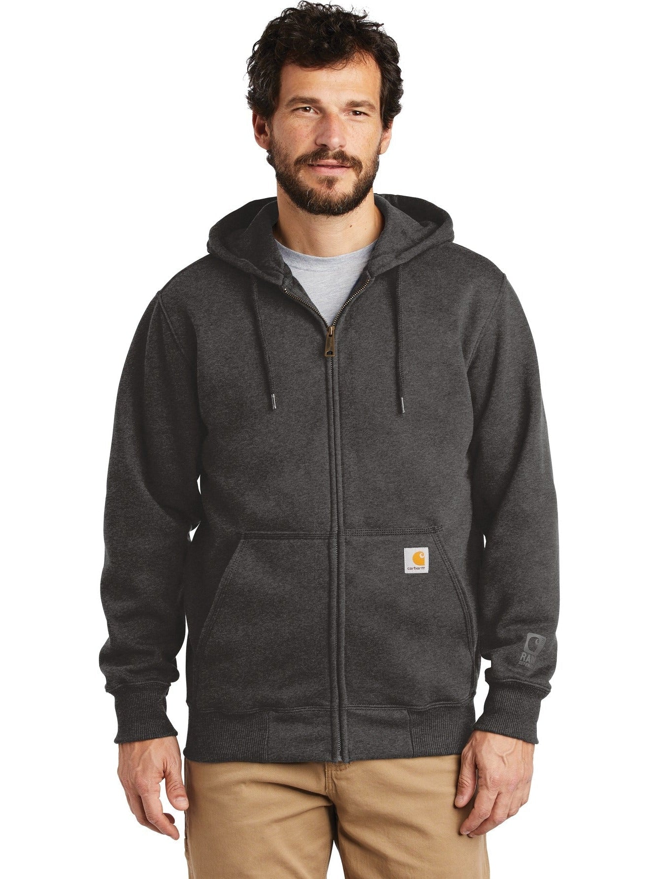 no-logo Carhartt Rain Defender Paxton Heavyweight Hooded Zip-Front Sweatshirt-Regular-Carhartt-Thread Logic
