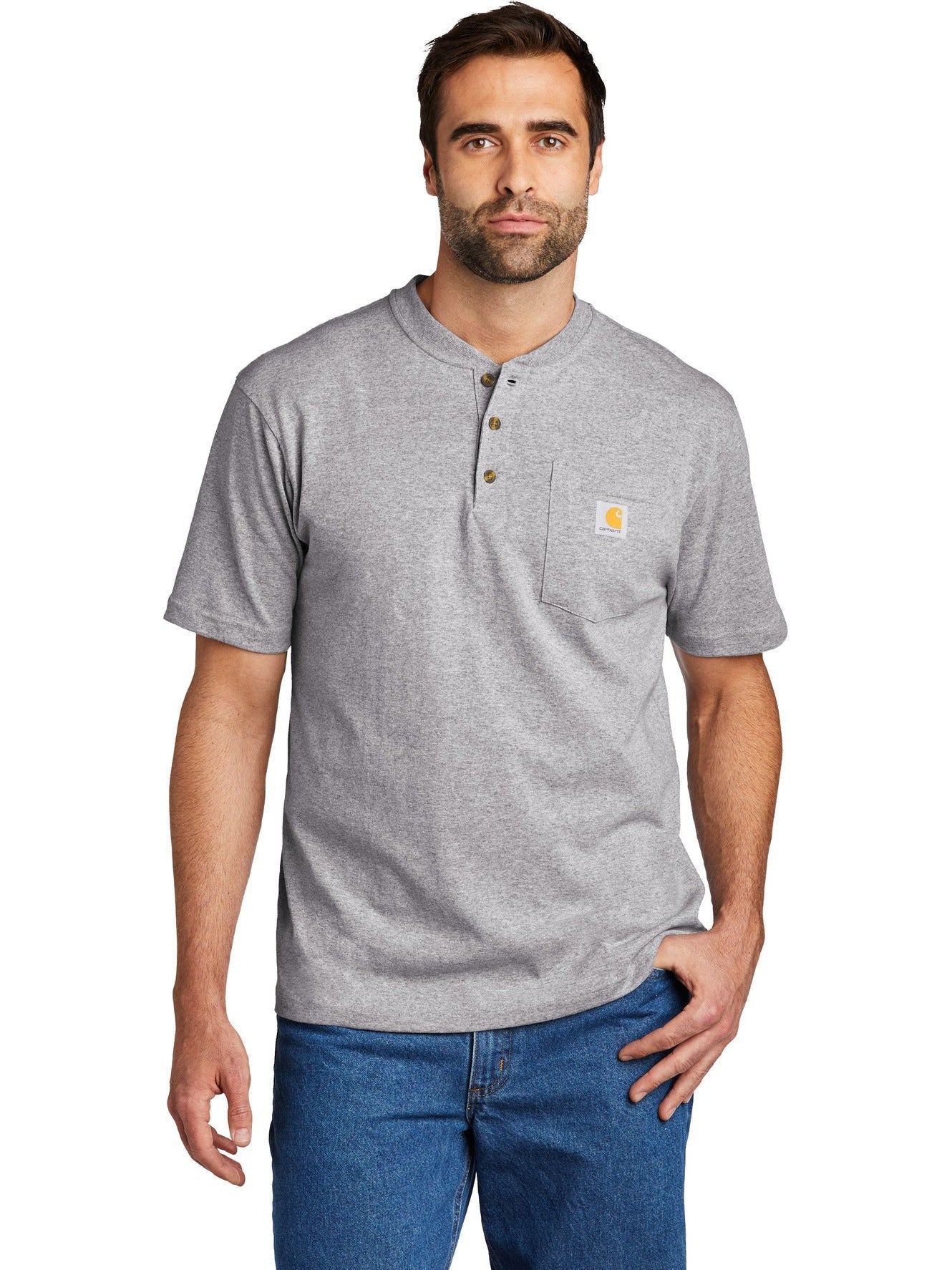 no-logo Carhartt Short Sleeve Henley T-Shirt-Regular-Carhartt-Thread Logic