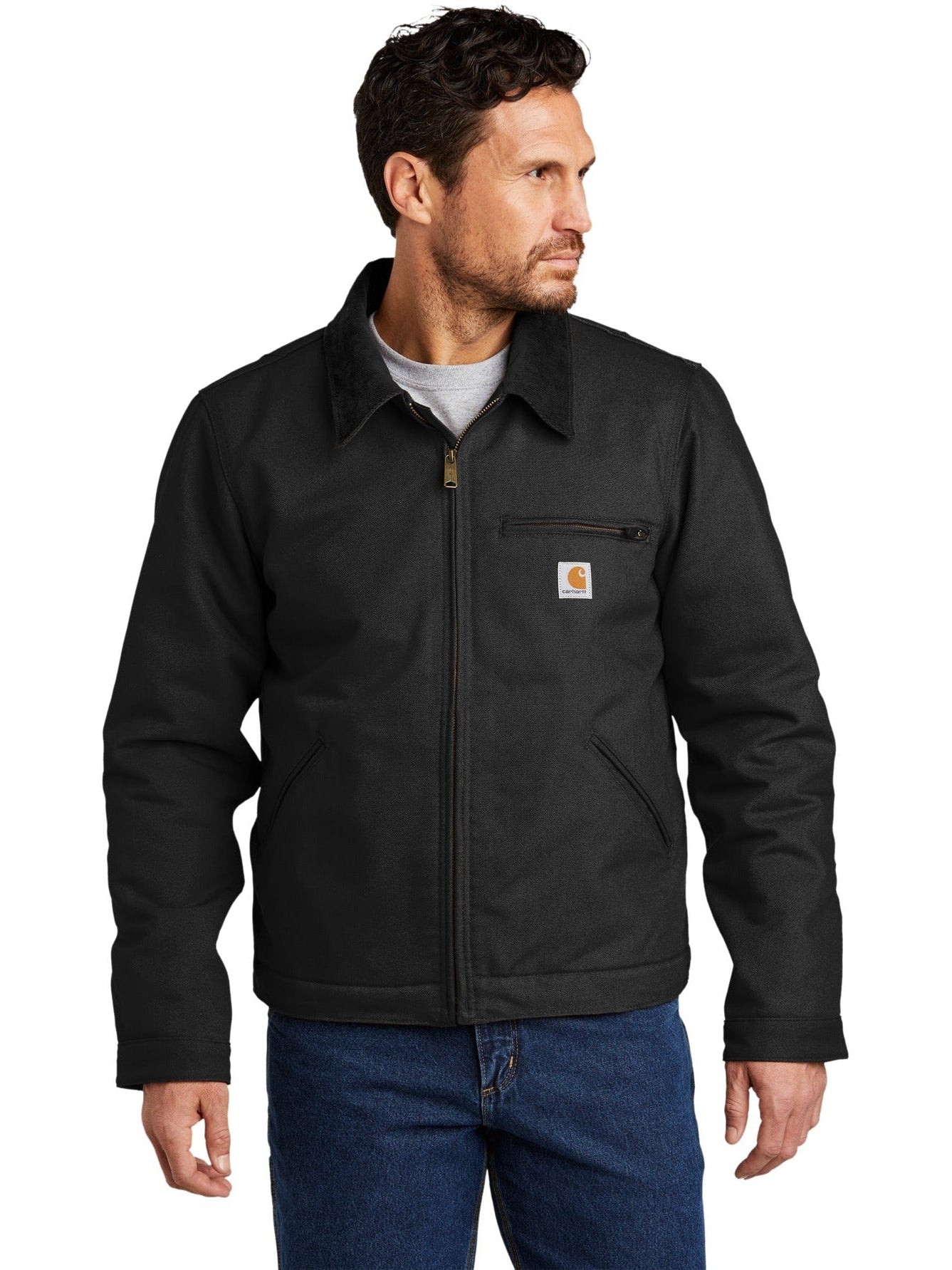 Carhartt Tall Duck Detroit Jacket-Regular-Carhartt-Black-LT-Thread Logic