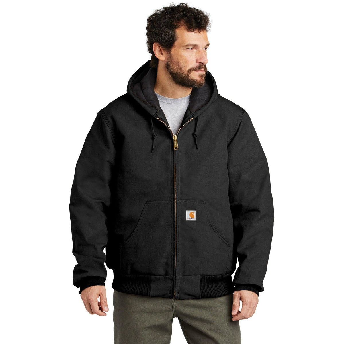 no-logo Carhartt Tall Quilted-Flannel-Lined Duck Active Jac-New-Carhartt-Thread Logic