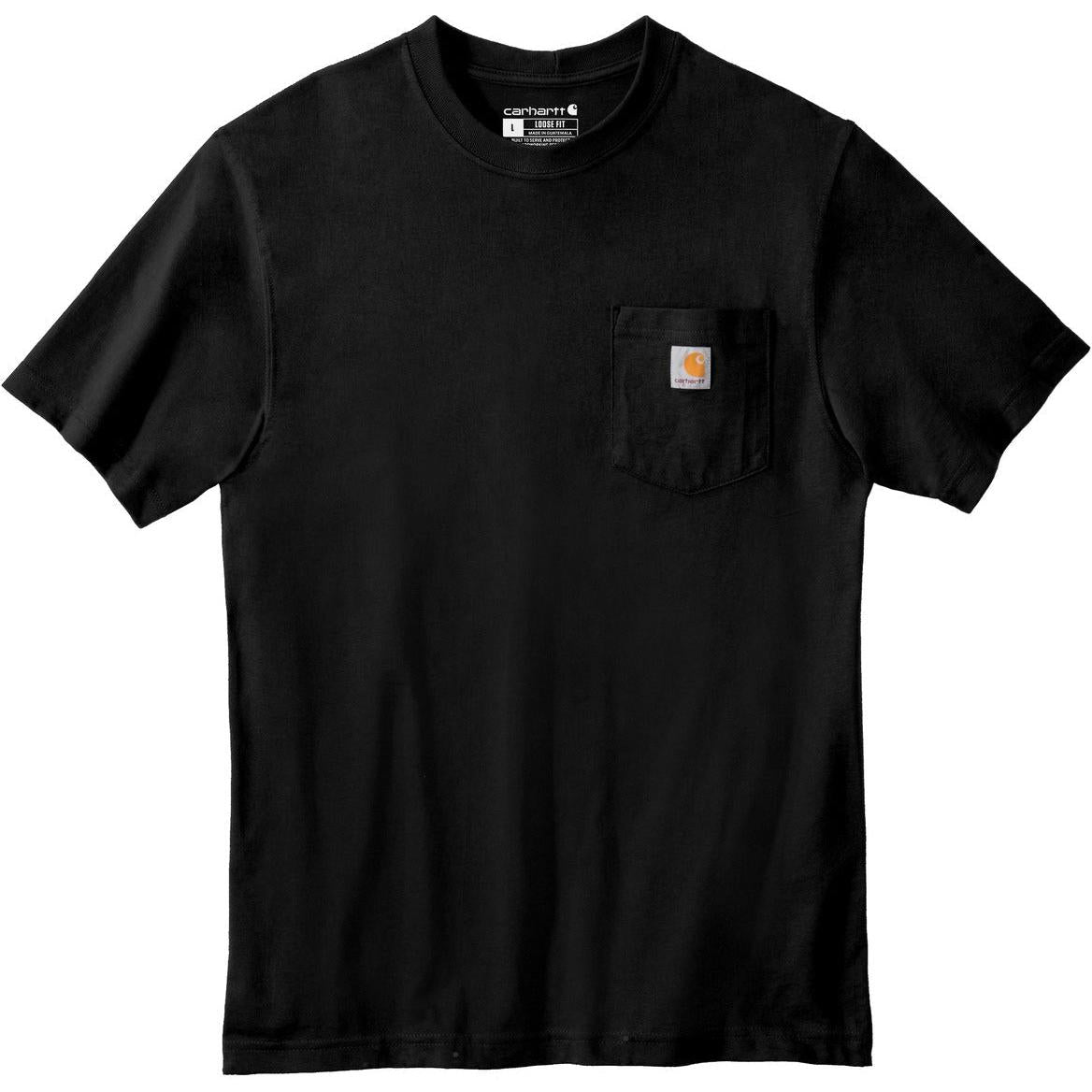 no-logo Carhartt Tall Workwear Pocket Short Sleeve T-Shirt-Regular-Carhartt-Black-LT-Thread Logic