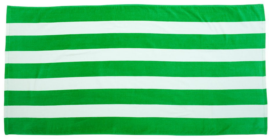 no-logo Carmel Towel Company Cabana Stripe Velour Beach Towel-Accessories-Carmel Towel-Kelly-Thread Logic