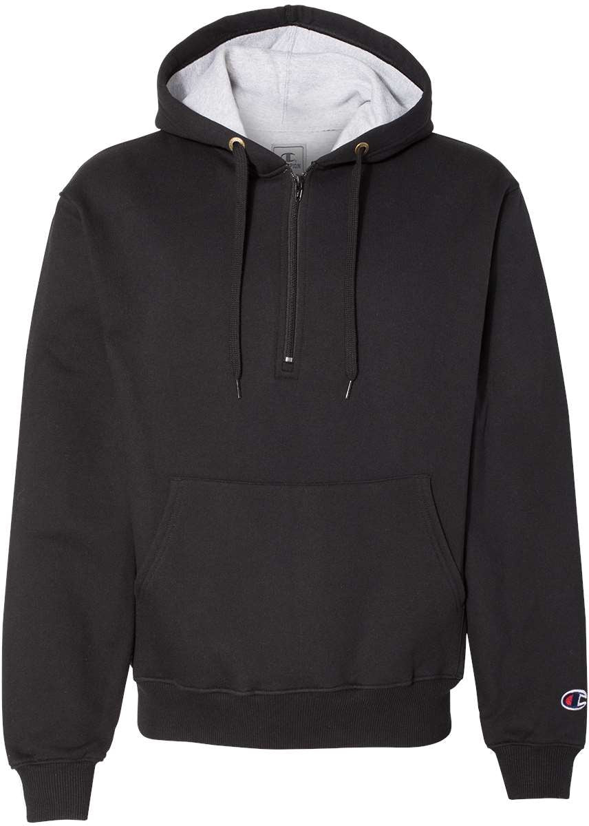 Champion Cotton Max Hooded Quarter-Zip Sweatshirt