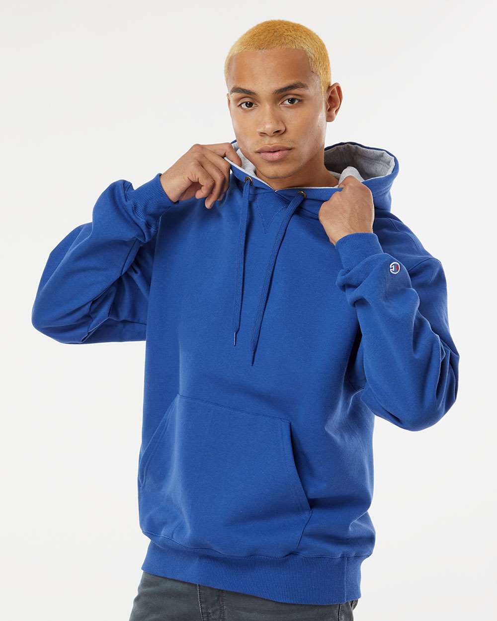 no-logo Champion Cotton Max Hooded Sweatshirt-Men's Layering-Champion-Thread Logic