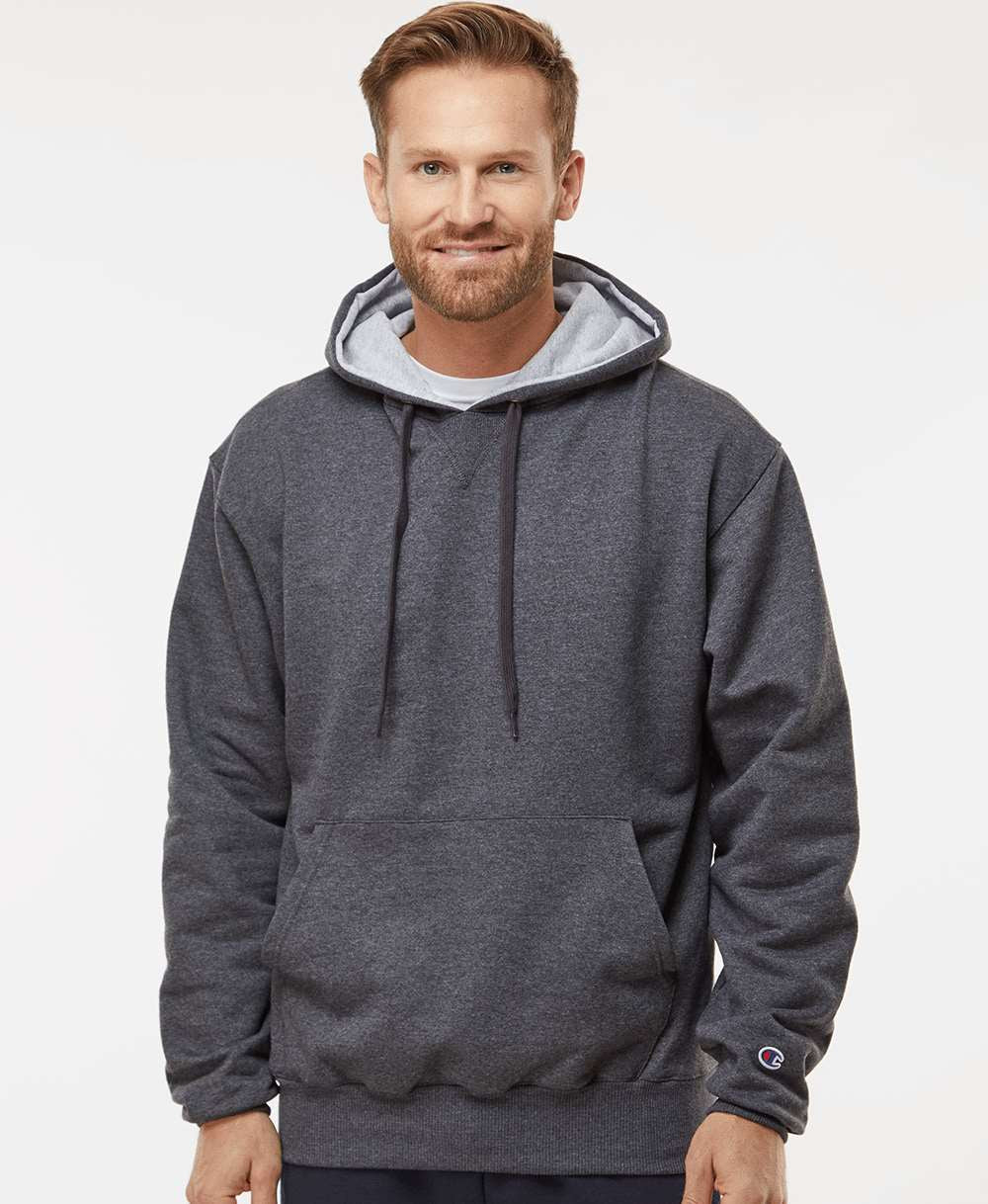 no-logo Champion Cotton Max Hooded Sweatshirt-Men's Layering-Champion-Thread Logic