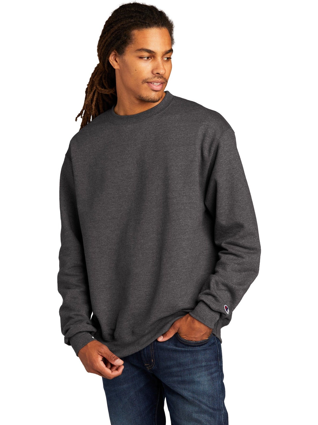 no-logo Champion Double Dry Eco Crew Neck Fleece-Regular-Champion-Thread Logic