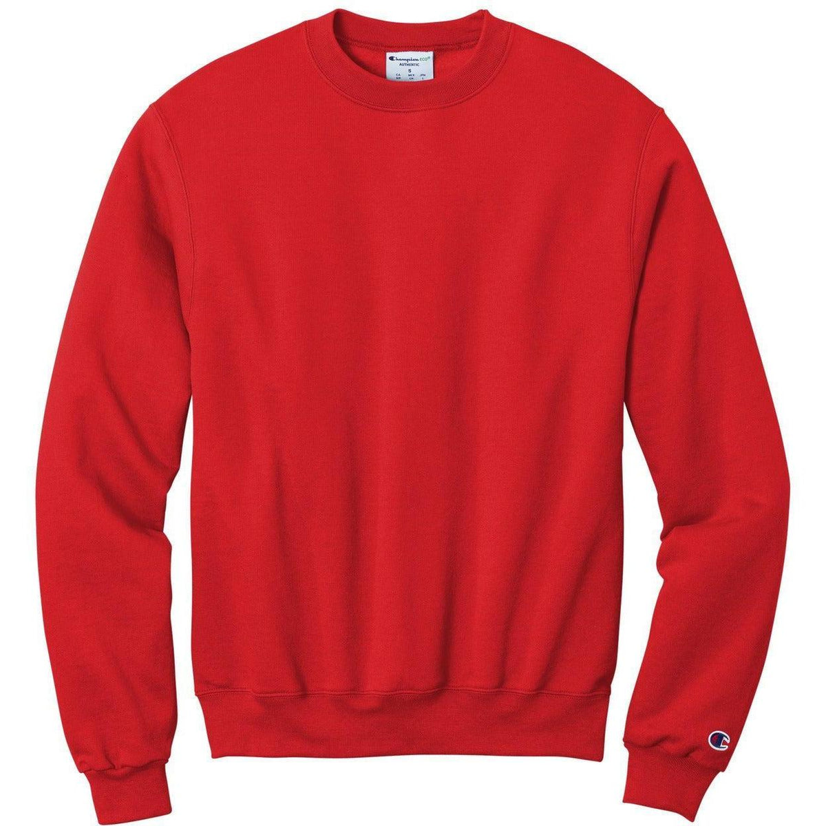 no-logo Champion Double Dry Eco Crew Neck Fleece-Crewnecks-Champion-Scarlet-S-Thread Logic