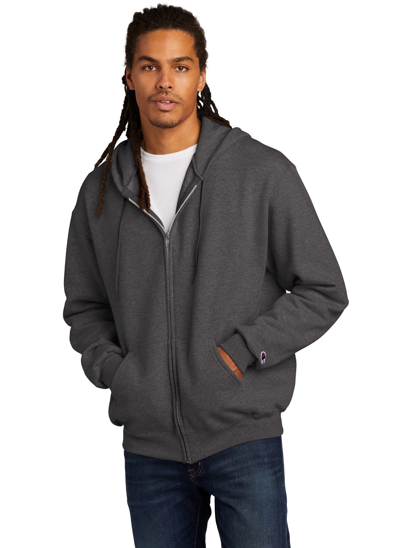 no-logo Champion Full Zip Sweatshirt-Regular-Champion-Thread Logic