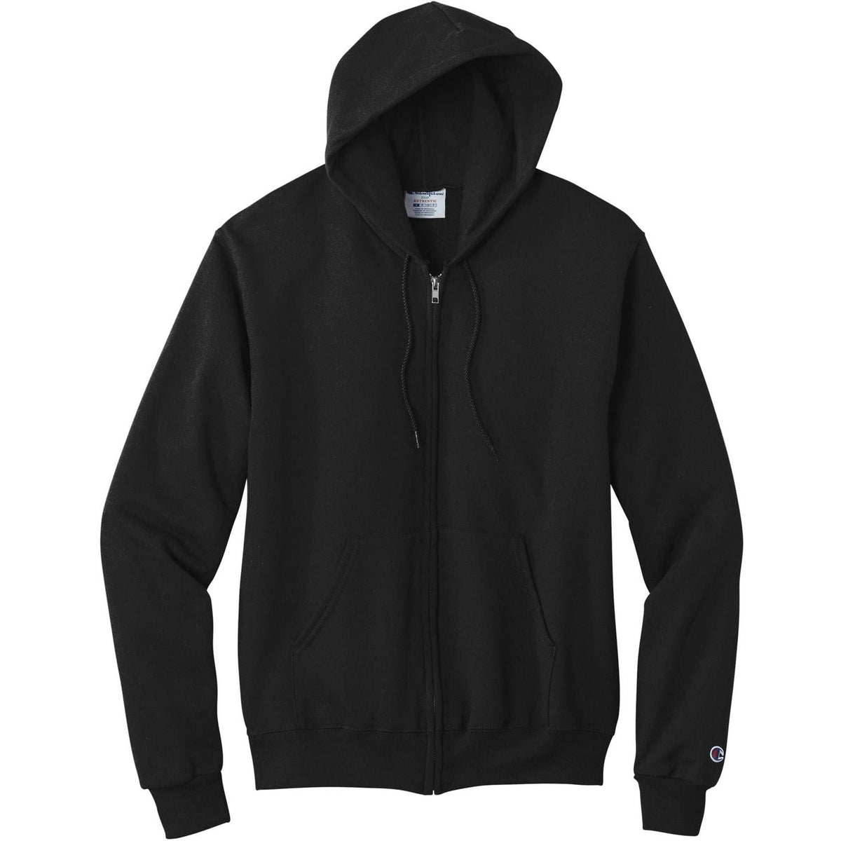 no-logo Champion Full Zip Sweatshirt-Full Zips-Champion-Black-S-Thread Logic