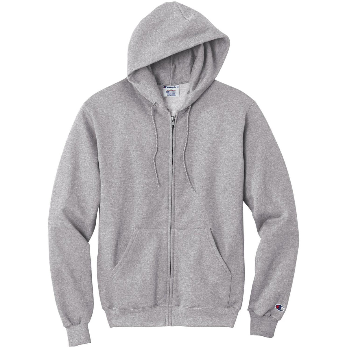 no-logo Champion Full Zip Sweatshirt-Full Zips-Champion-Light Steel-S-Thread Logic