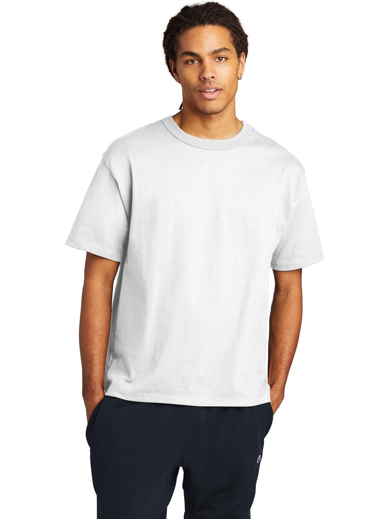 no-logo Champion Heritage 7-Oz. Jersey Tee-Regular-Champion-Thread Logic