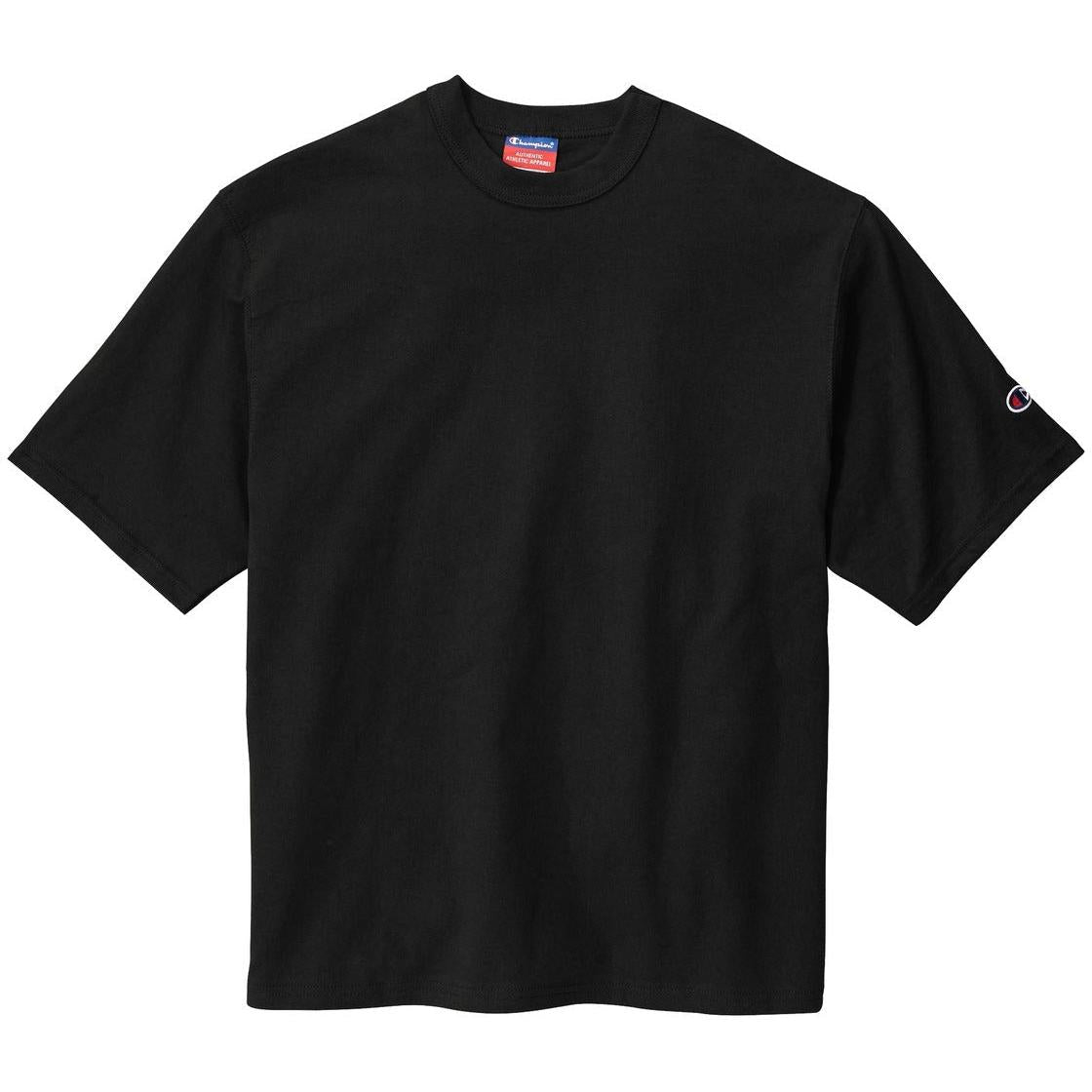 no-logo Champion Heritage 7-Oz. Jersey Tee-Polos-Champion-Black-S-Thread Logic
