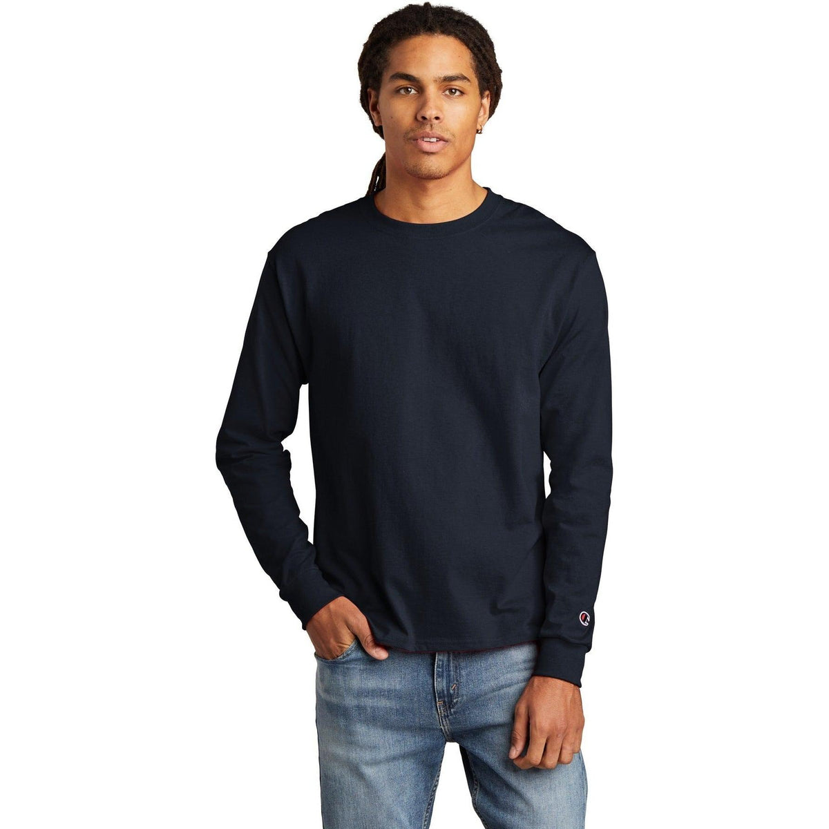 no-logo Champion Heritage Jersey Long Sleeve Tee-Regular-Champion-Thread Logic