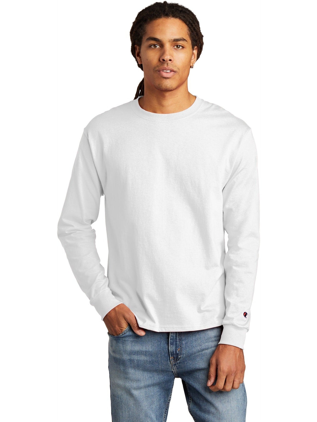 no-logo Champion Heritage Jersey Long Sleeve Tee-Regular-Champion-Thread Logic