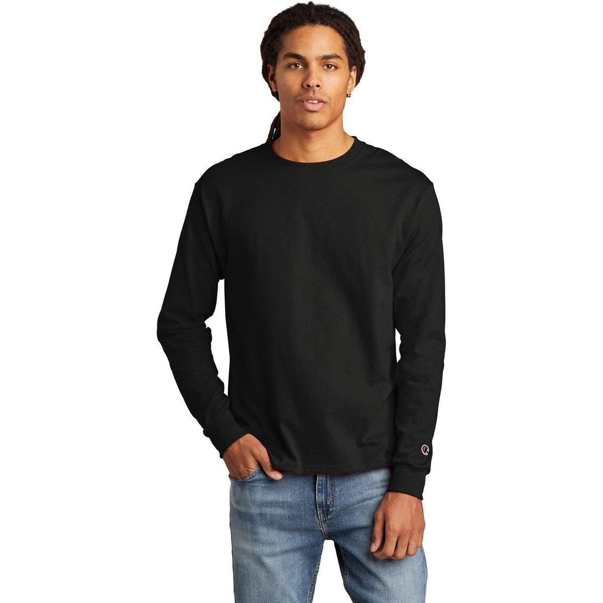 no-logo Champion Heritage Jersey Long Sleeve Tee-Regular-Champion-Thread Logic