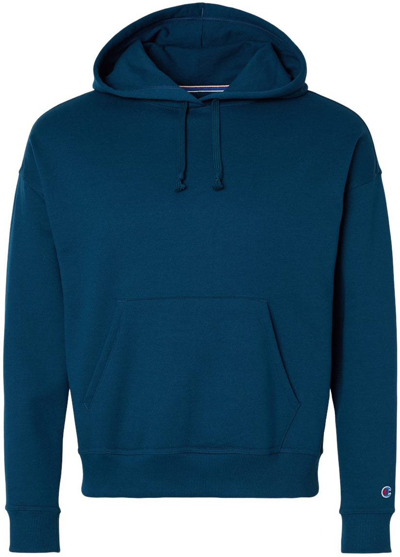 Champion Ladies Powerblend Hooded Sweatshirt-Apparel-Champion-Late Night Blue-S-Thread Logic