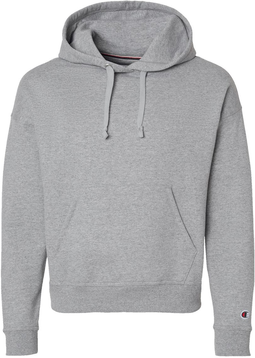 Champion Ladies Powerblend Hooded Sweatshirt-Apparel-Champion-Light Steel-S-Thread Logic