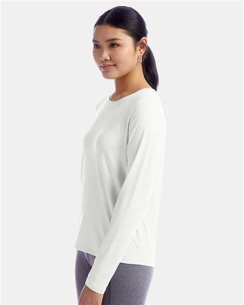 no-logo Champion Ladies Sport Soft Touch Long Sleeve T-Shirt-Apparel-Champion-Thread Logic