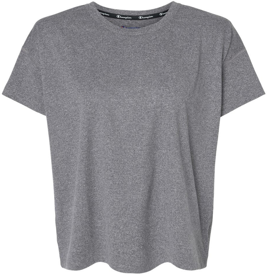 Champion Ladies Sport Soft Touch T-Shirt-Apparel-Champion-Ebony Heather-S-Thread Logic