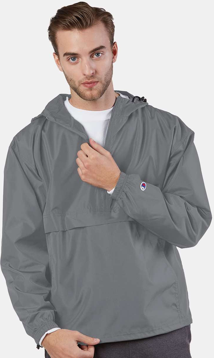 no-logo Champion Packable Quarter-Zip Jacket-Men's Jackets-Champion-Thread Logic