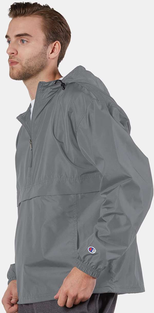 no-logo Champion Packable Quarter-Zip Jacket-Men's Jackets-Champion-Thread Logic