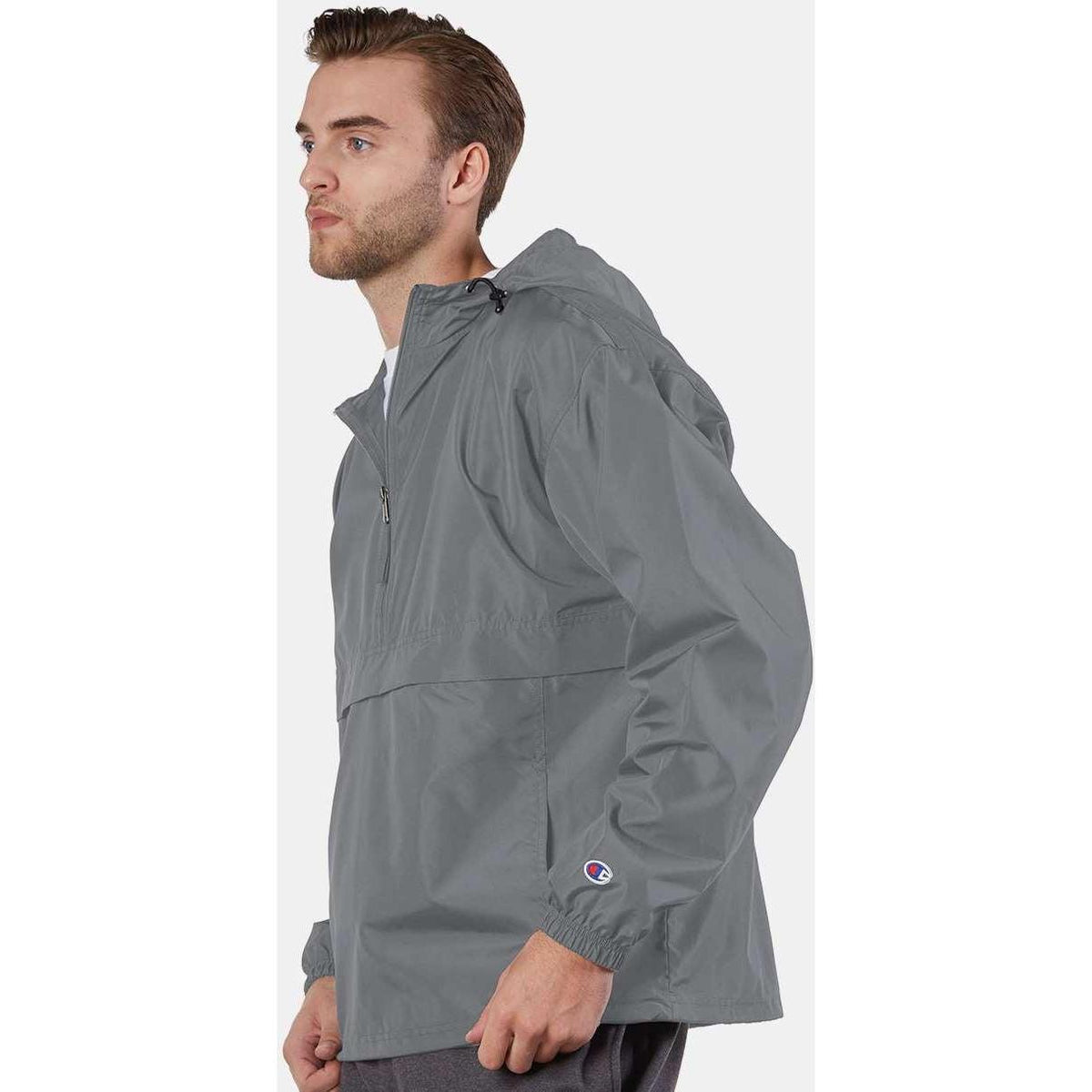 no-logo Champion Packable Quarter-Zip Jacket-Men's Jackets-Champion-Thread Logic