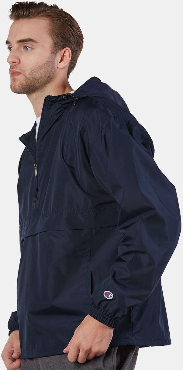 no-logo Champion Packable Quarter-Zip Jacket-Men's Jackets-Champion-Thread Logic