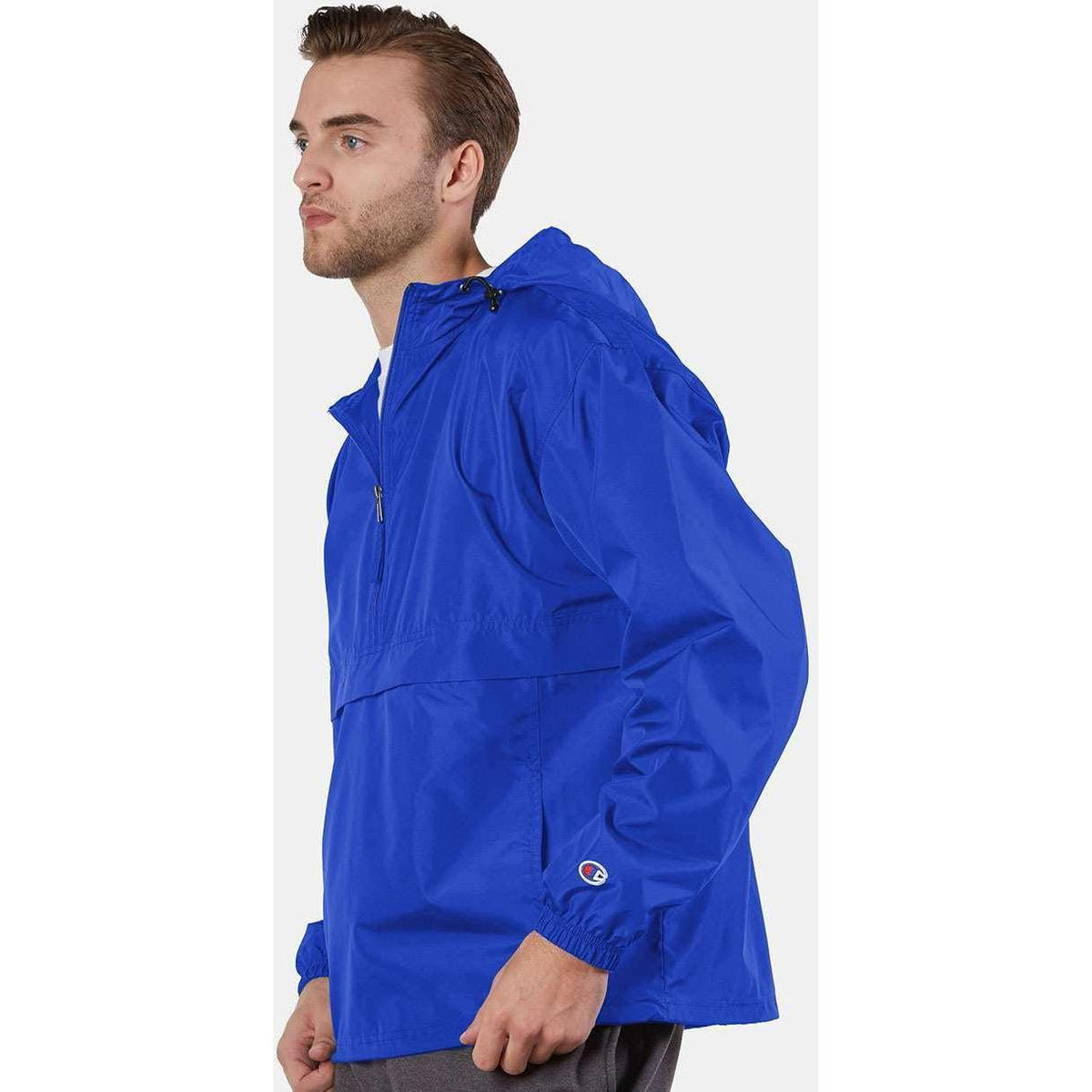 no-logo Champion Packable Quarter-Zip Jacket-Men's Jackets-Champion-Thread Logic