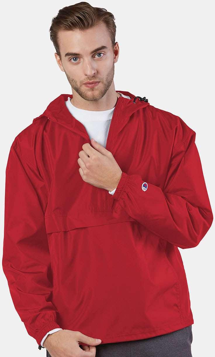 no-logo Champion Packable Quarter-Zip Jacket-Men's Jackets-Champion-Thread Logic