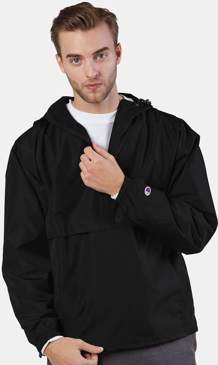 no-logo Champion Packable Quarter-Zip Jacket-Men's Jackets-Champion-Thread Logic