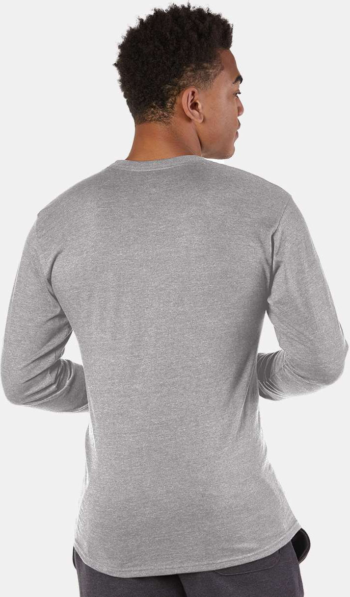 no-logo Champion Premium Fashion Classics Long Sleeve T-Shirt-Men's T Shirts-Champion-Oxford Grey-S-Thread Logic