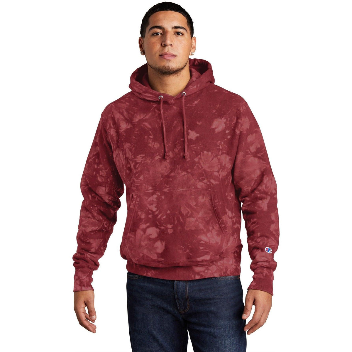 no-logo Champion Reverse Weave Scrunch-Dye Tie-Dye Hooded Sweatshirt-Regular-Champion-Thread Logic