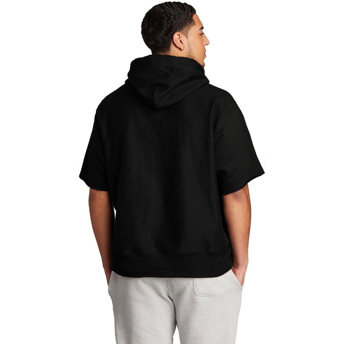 no-logo Champion Reverse Weave Short Sleeve Hooded Sweatshirt-Regular-Champion-Thread Logic