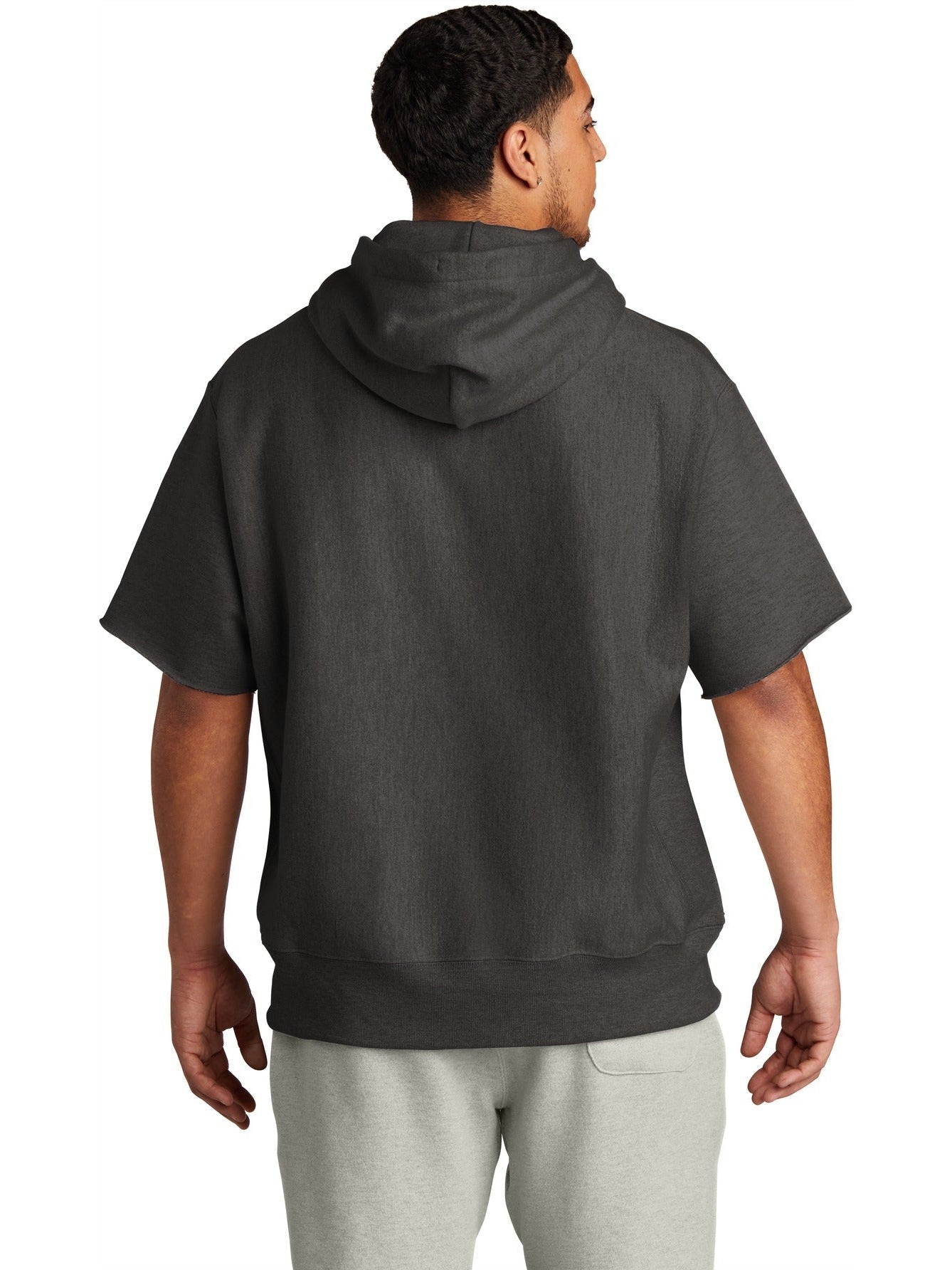 no-logo Champion Reverse Weave Short Sleeve Hooded Sweatshirt-Regular-Champion-Thread Logic