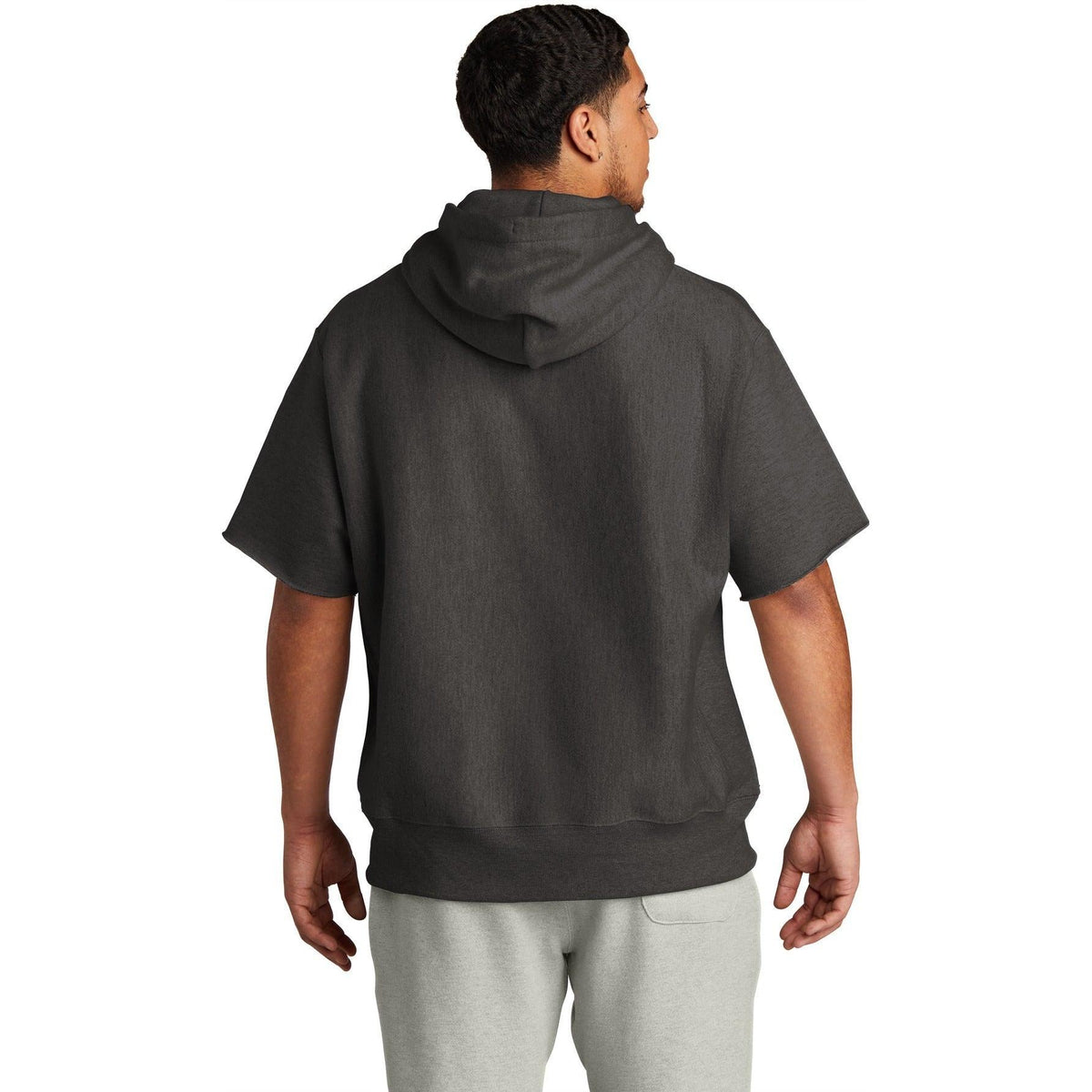 no-logo Champion Reverse Weave Short Sleeve Hooded Sweatshirt-Regular-Champion-Thread Logic