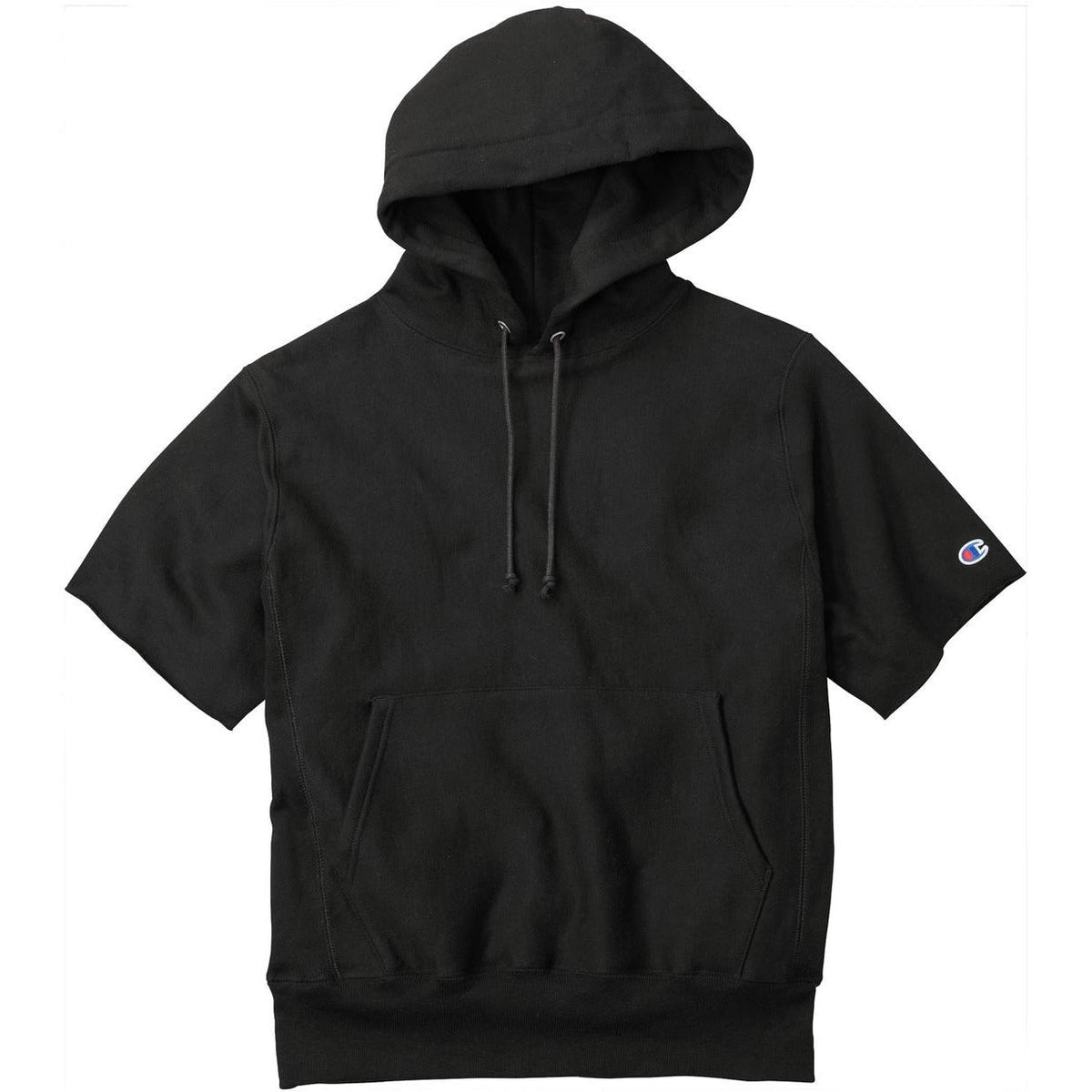 no-logo Champion Reverse Weave Short Sleeve Hooded Sweatshirt