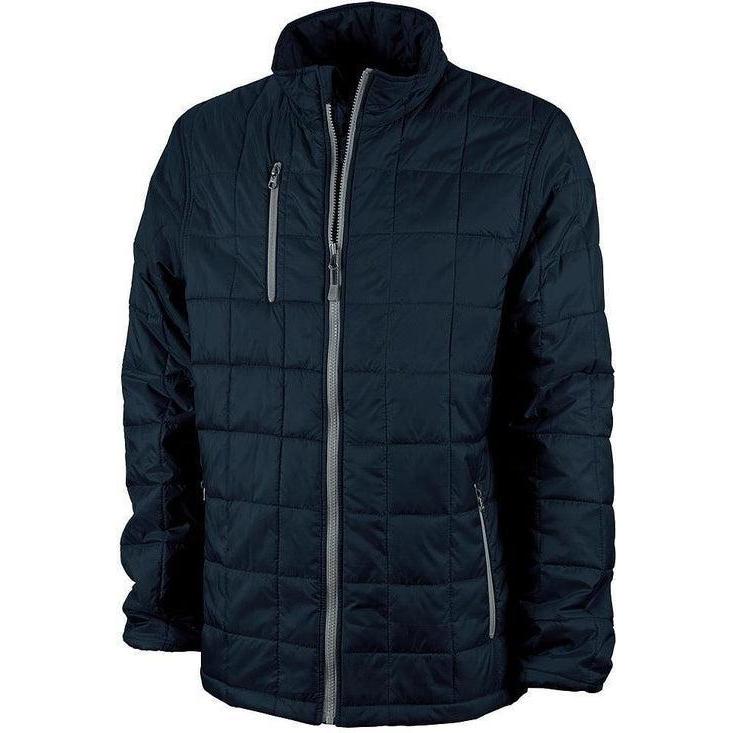 no-logo Charles River Lithium Quilted Jacket-Men's Jackets-Charles River-Navy/Grey-S-Thread Logic