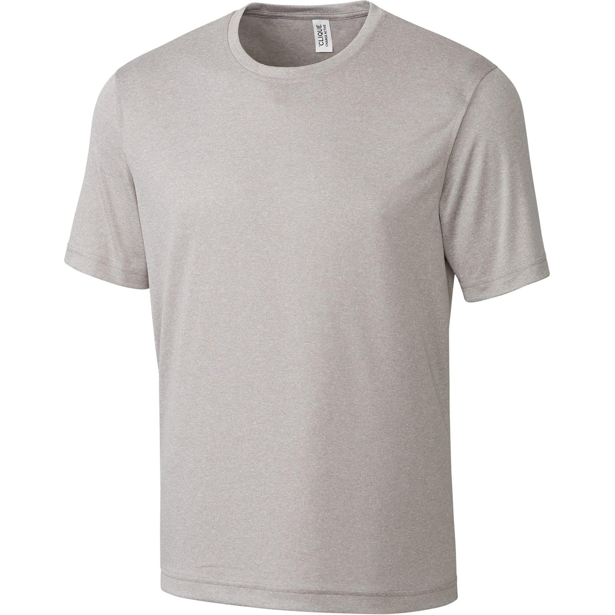 no-logo Clique Charge Active Tee-Polos-Clique-Light Grey Heather-S-Thread Logic