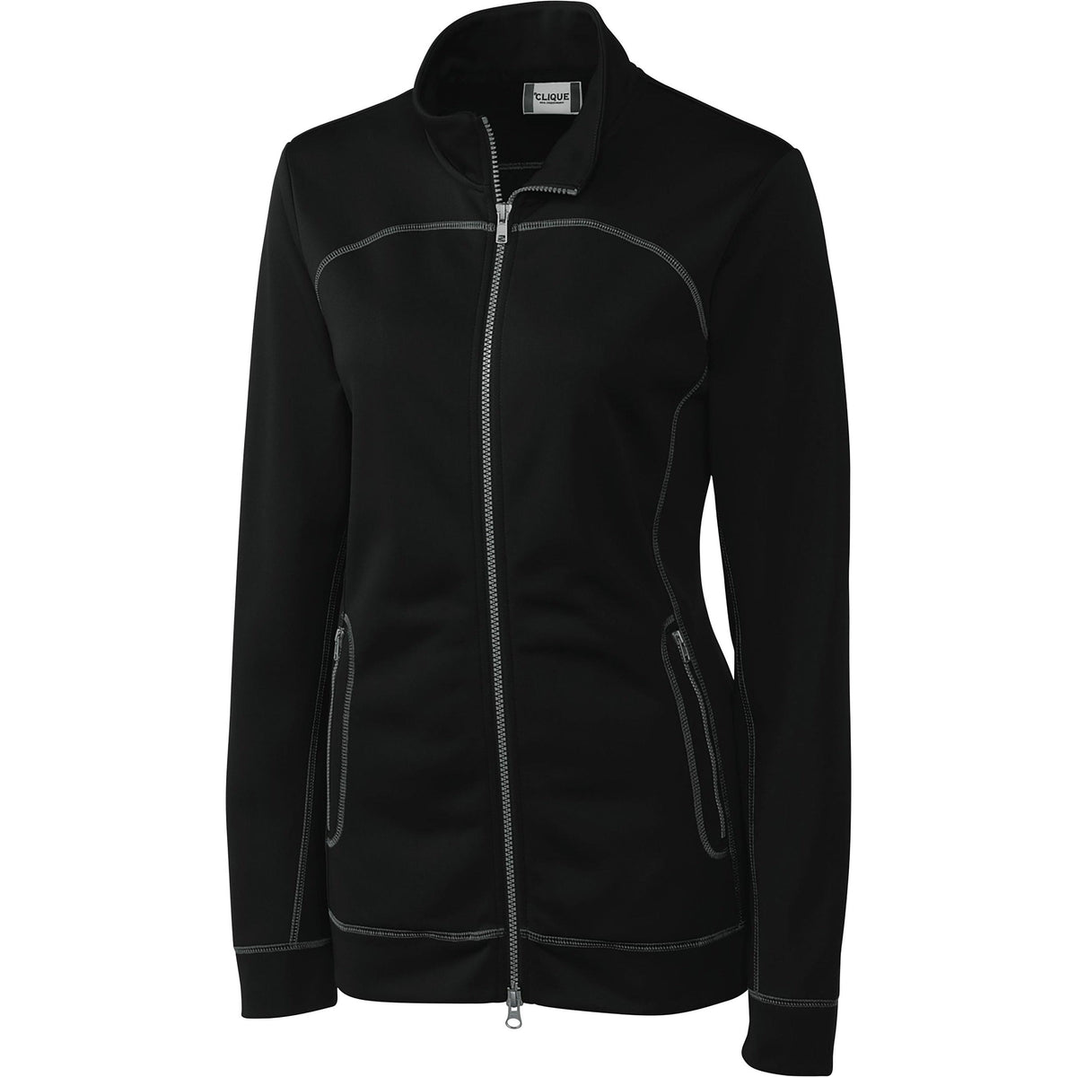 no-logo Clique Women's Helsa Full Zip-Full Zips-Clique-Black-XS-Thread Logic