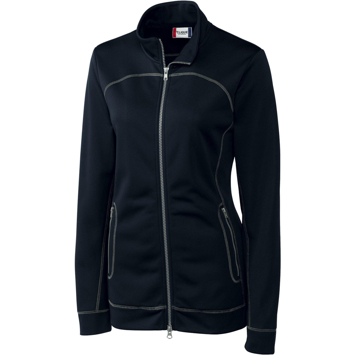no-logo Clique Women's Helsa Full Zip-Full Zips-Clique-Dark Navy-XS-Thread Logic
