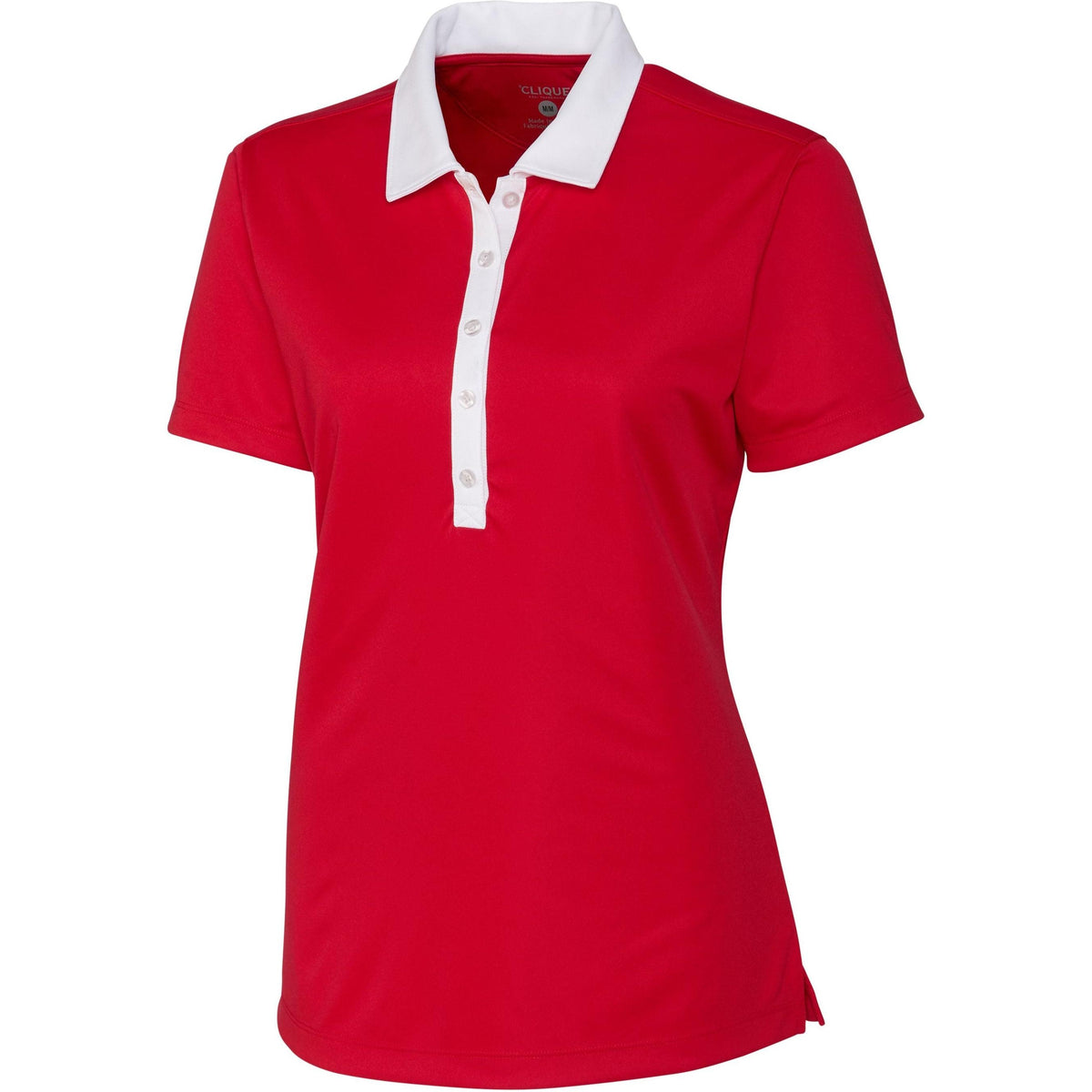 no-logo Clique Women's Parma Colorblock Polo-Ladies Polos-Clique-Red/White-XS-Thread Logic