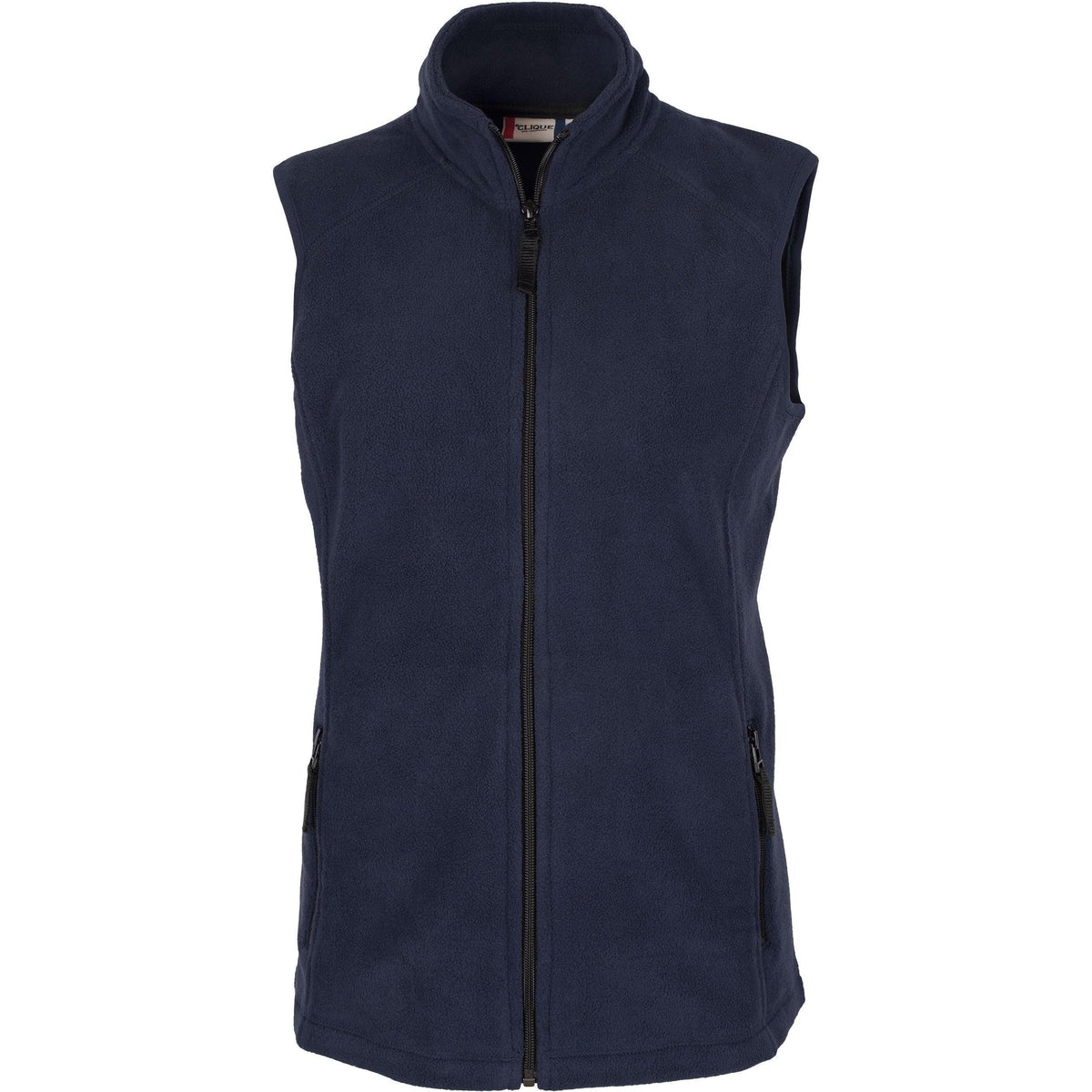 no-logo Clique Women's Summit Full Zip Microfleece Vest-Vests-Clique-Navy-XS-Thread Logic