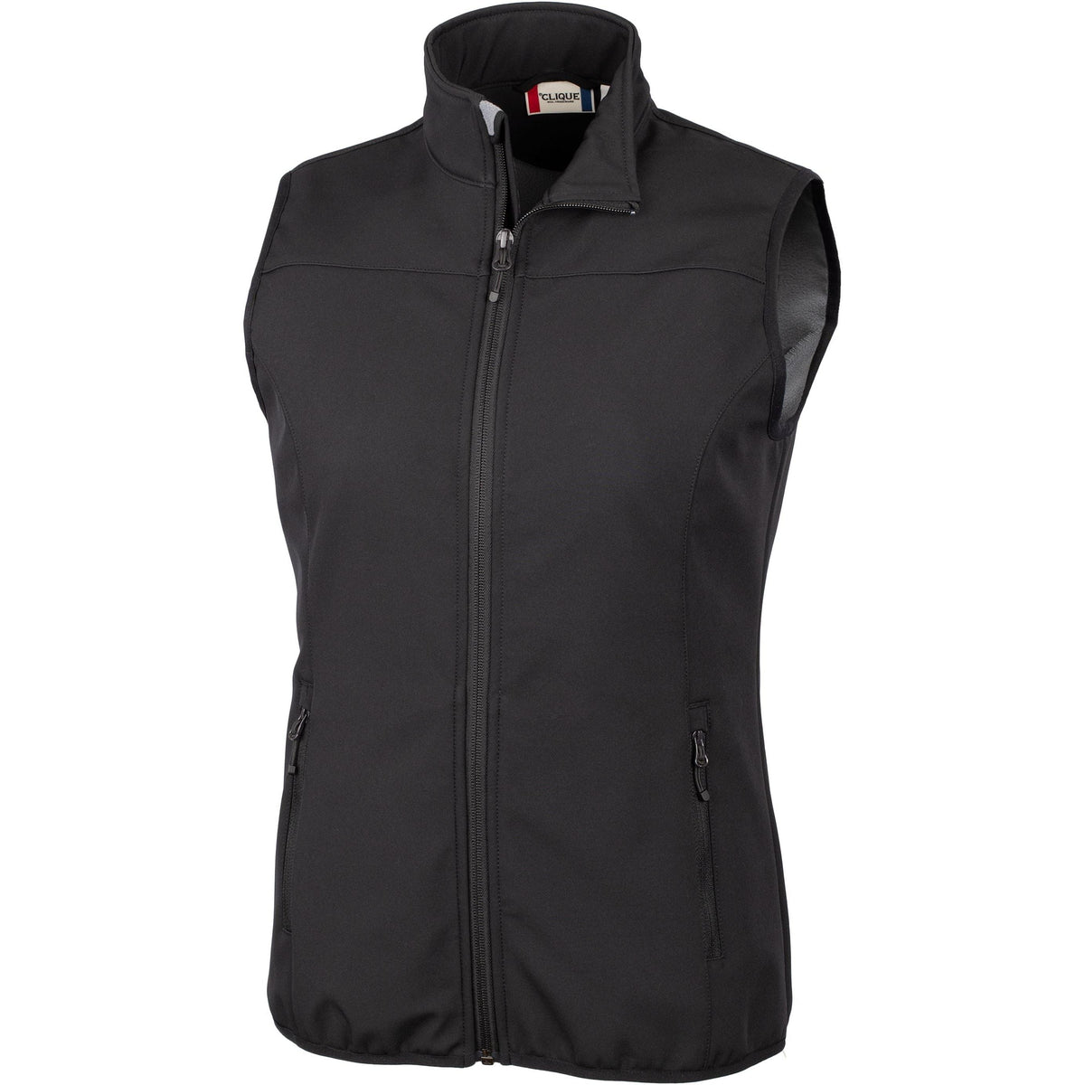 no-logo Clique Women's Trail Softshell Vest-Vests-Clique-Black-XS-Thread Logic