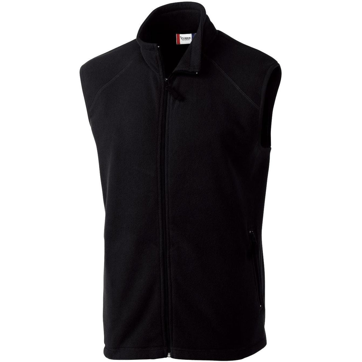 no-logo Clique Summit Full Zip Microfleece Vest-Vests-Clique-Black-S-Thread Logic