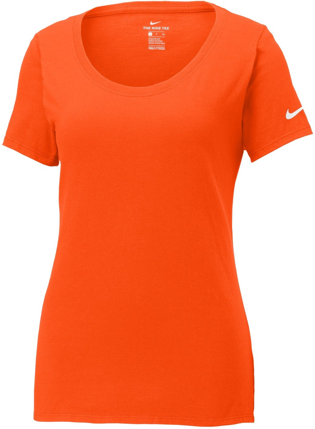 no-logo Closeout - NIKE Ladies Core Cotton Scoop Neck Tee-Discontinued-NIKE-Brilliant Orange-S-Thread Logic