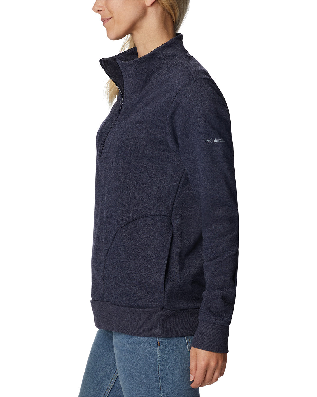 no-logo Columbia Ladies Hart Mountain Quarter-Zip-Knits and Layering-Columbia-Thread Logic
