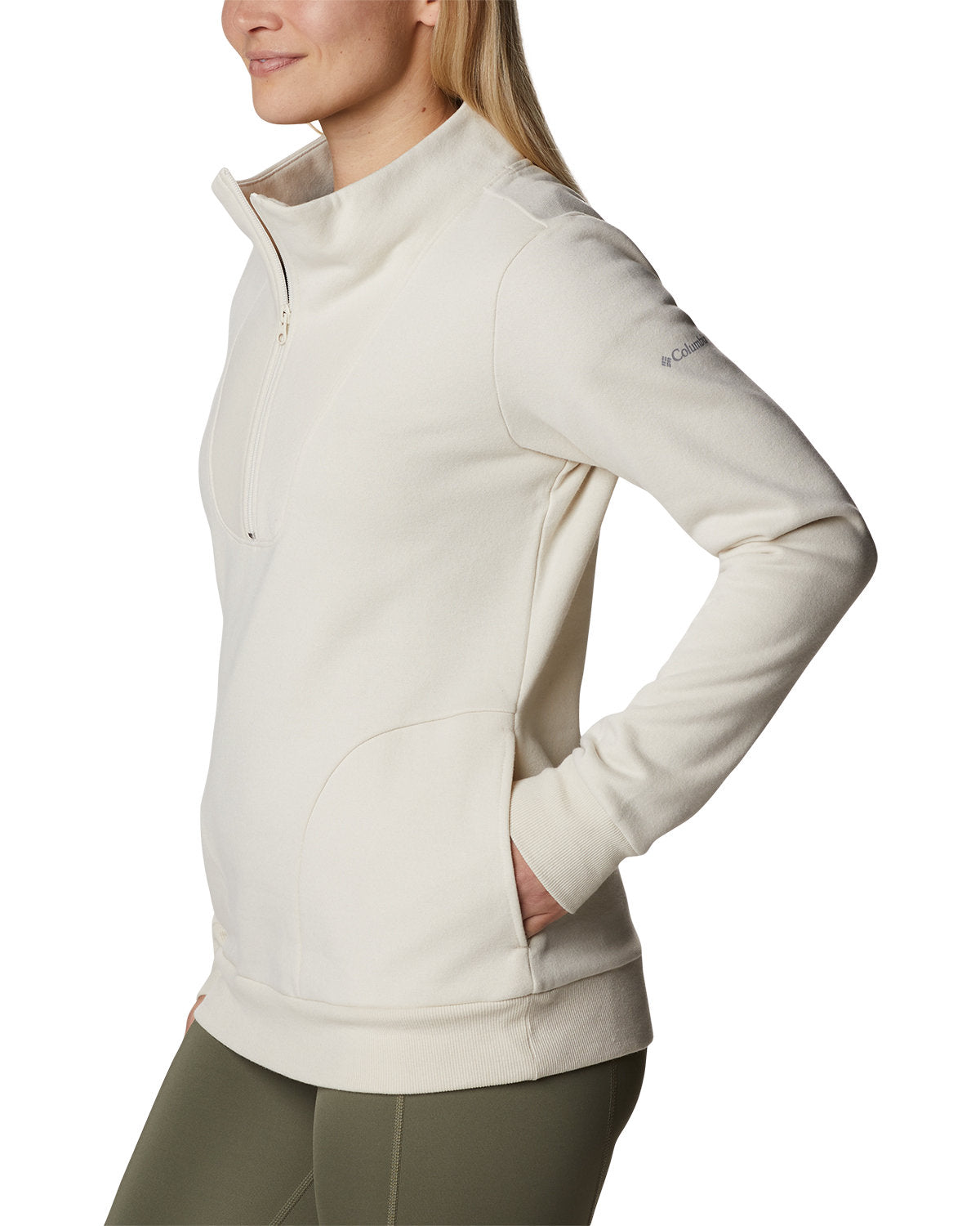 no-logo Columbia Ladies Hart Mountain Quarter-Zip-Knits and Layering-Columbia-Thread Logic