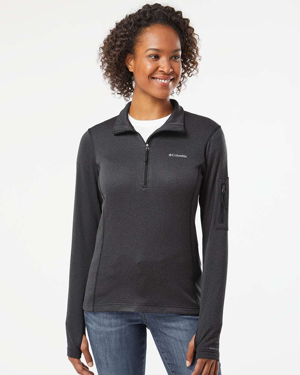 no-logo Columbia Ladies Park View™ Grid Fleece Half-Zip-Fleece-Columbia-Thread Logic