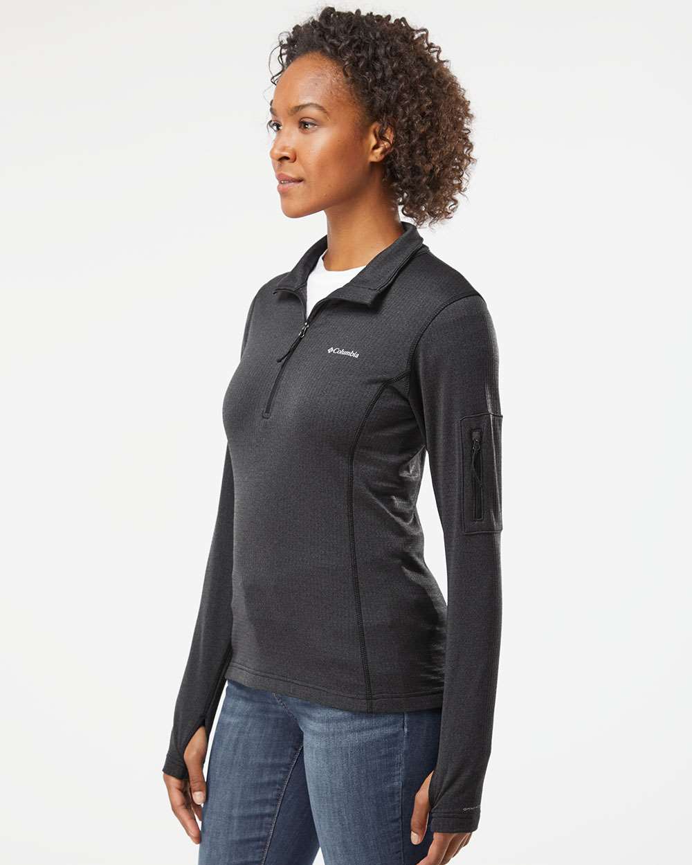 no-logo Columbia Ladies Park View™ Grid Fleece Half-Zip-Fleece-Columbia-Thread Logic